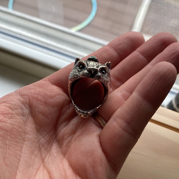 Spell “vintage” Wolf Clan ring. Silver and turquoise - Picture 5 of 11